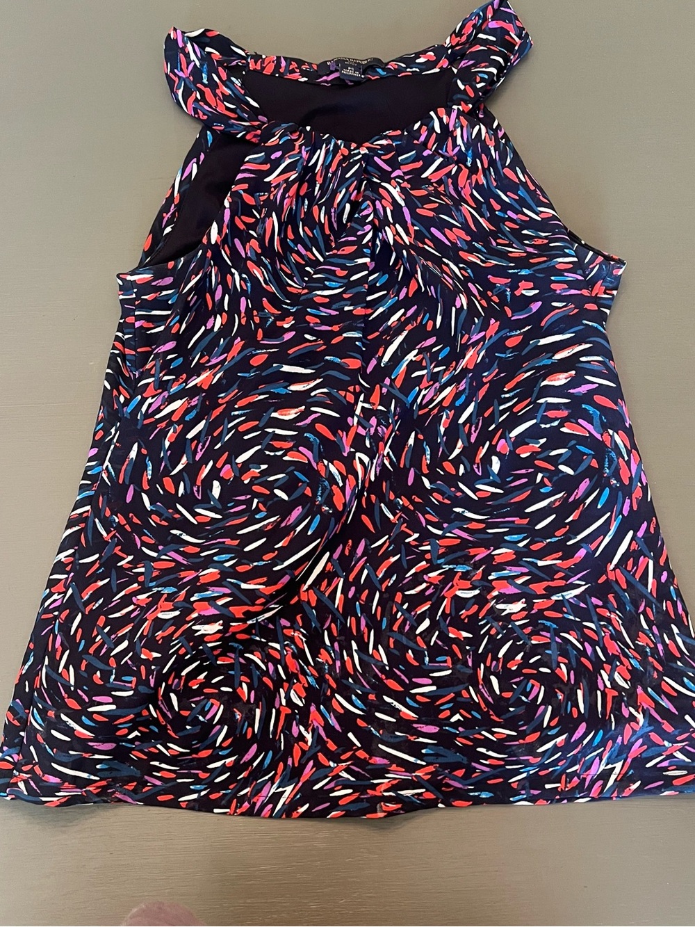Banana Republic Navy Tank with Red, Blue & Purple Accents